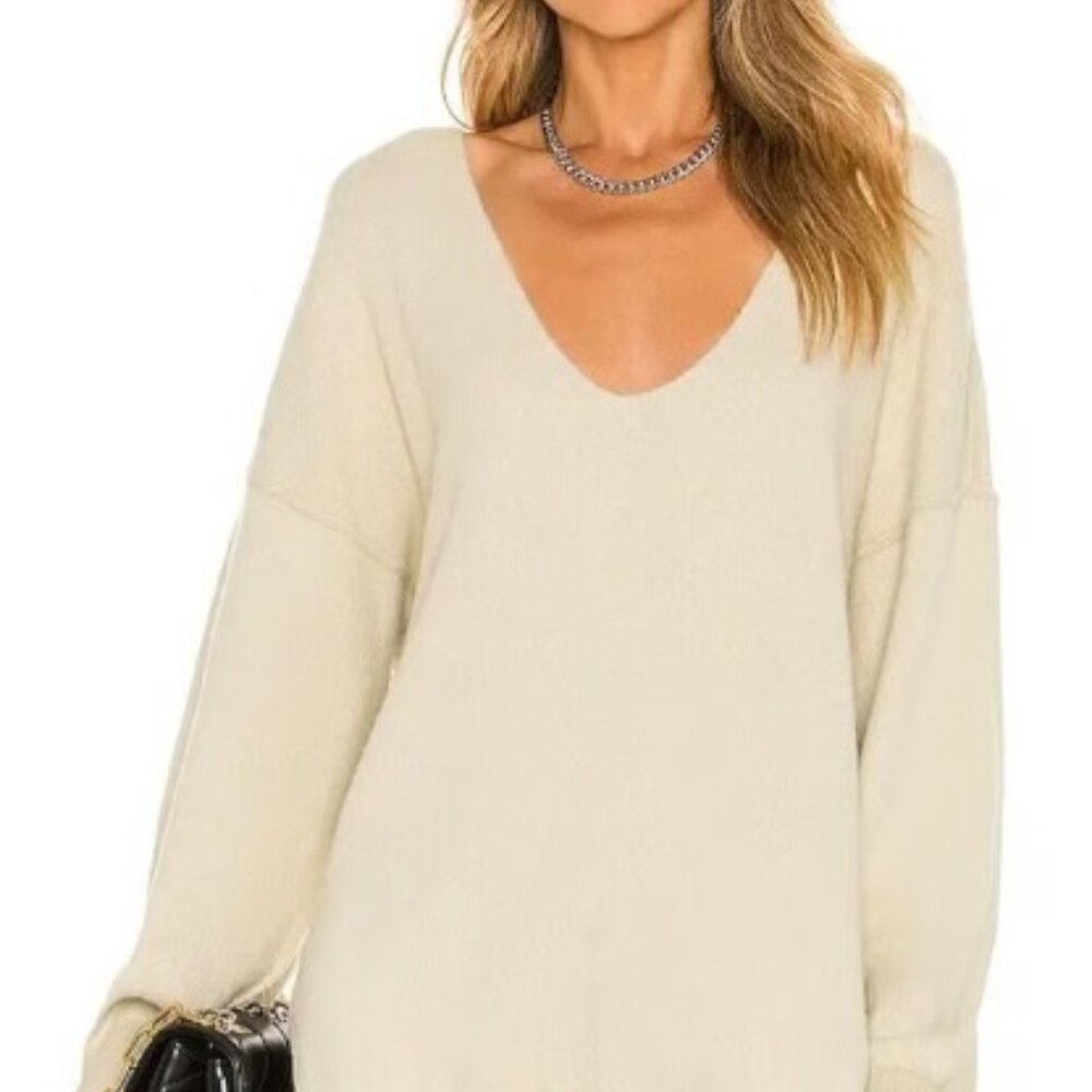 Free People Sweater Weather V Neck in Marzipan Size XS
